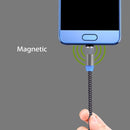 360 Degree Rotation 1m Weave Style USB-C / Type-C to USB 2.0 Strong Magnetic Charger Cable with LED Indicator for Samsung Galaxy S8 & S8 + / LG G6 / Huawei P10 & P10 Plus / Oneplus 5 and other Smartphones (Grey)