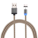 360 Degree Rotation 1m Weave Style USB-C / Type-C to USB 2.0 Strong Magnetic Charger Cable with LED Indicator for Samsung Galaxy S8 & S8 + / LG G6 / Huawei P10 & P10 Plus / Oneplus 5 and other Smartphones (Gold)