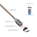 360 Degree Rotation 1m Weave Style USB-C / Type-C to USB 2.0 Strong Magnetic Charger Cable with LED Indicator for Samsung Galaxy S8 & S8 + / LG G6 / Huawei P10 & P10 Plus / Oneplus 5 and other Smartphones (Gold)