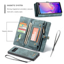 CaseMe Detachable Multifunctional Horizontal Flip Leather Case for Galaxy S10, with Card Slot & Holder & Zipper Wallet & Photo Frame (Blue)