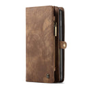 CaseMe Detachable Multifunctional Horizontal Flip Leather Case for Galaxy S10, with Card Slot & Holder & Zipper Wallet & Photo Frame (Brown)