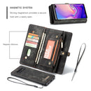 CaseMe Detachable Multifunctional Horizontal Flip Leather Case for Galaxy S10+, with Card Slot & Holder & Zipper Wallet & Photo Frame(Black)