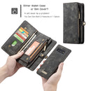 CaseMe Detachable Multifunctional Horizontal Flip Leather Case for Galaxy S10+, with Card Slot & Holder & Zipper Wallet & Photo Frame(Black)