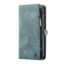 CaseMe Detachable Multifunctional Horizontal Flip Leather Case for Galaxy S10+, with Card Slot & Holder & Zipper Wallet & Photo Frame(Blue)