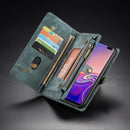 CaseMe Detachable Multifunctional Horizontal Flip Leather Case for Galaxy S10+, with Card Slot & Holder & Zipper Wallet & Photo Frame(Blue)