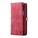 CaseMe Detachable Multifunctional Horizontal Flip Leather Case for Galaxy S10+, with Card Slot & Holder & Zipper Wallet & Photo Frame(Red)