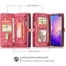 CaseMe Detachable Multifunctional Horizontal Flip Leather Case for Galaxy S10+, with Card Slot & Holder & Zipper Wallet & Photo Frame(Red)