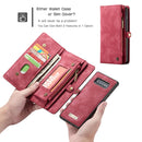 CaseMe Detachable Multifunctional Horizontal Flip Leather Case for Galaxy S10+, with Card Slot & Holder & Zipper Wallet & Photo Frame(Red)