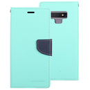 GOOSPERY Horizontal Flip Leather Case for Galaxy Note 9, with Holder & Card Slots & Wallet(Mint Green)