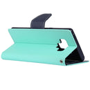 GOOSPERY Horizontal Flip Leather Case for Galaxy Note 9, with Holder & Card Slots & Wallet(Mint Green)