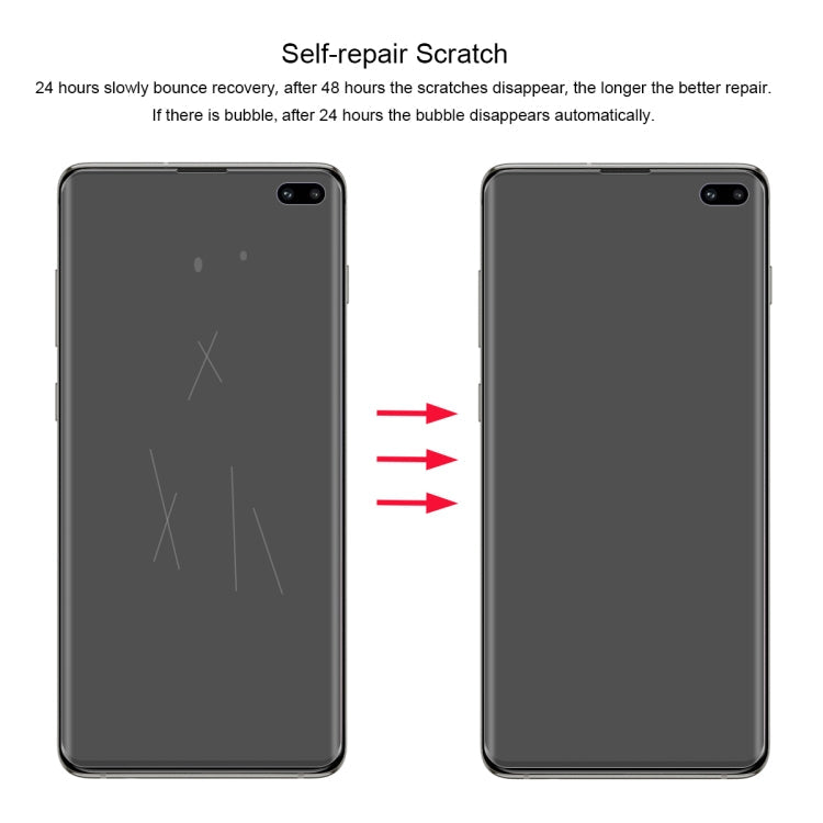 ENKAY Hat-Prince 0.1mm 3D Full Screen Protector Explosion-proof Hydrogel Film Front + Back for Galaxy S10+, TPU+TPE+PET Material (Transparent)