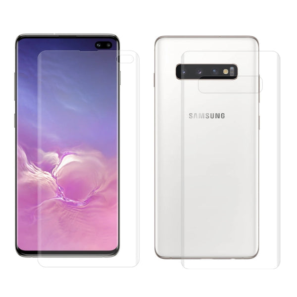 ENKAY Hat-Prince 0.1mm 3D Full Screen Protector Explosion-proof Hydrogel Film Front + Back for Galaxy S10+, TPU+TPE+PET Material (Transparent)