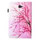 For Galaxy Tab A 10.1 (2016) / T580 Peach Blossom Pattern Horizontal Flip Leather Case with Holder & Card Slots & Pen Slot