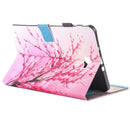 For Galaxy Tab A 10.1 (2016) / T580 Peach Blossom Pattern Horizontal Flip Leather Case with Holder & Card Slots & Pen Slot