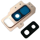 10 PCS Camera Lens Cover for Galaxy S9+ / G9650(Gold)