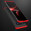 GKK Three Stage Splicing Full Coverage PC Case for Galaxy S10+ (Black Red)