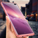 GKK Three Stage Splicing Full Coverage PC Case for Galaxy S10+ (Rose Gold)