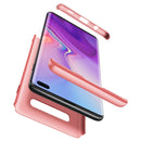 GKK Three Stage Splicing Full Coverage PC Case for Galaxy S10+ (Rose Gold)