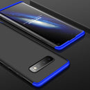 GKK Three Stage Splicing Full Coverage PC Case for Galaxy S10 (Black Blue)