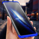 GKK Three Stage Splicing Full Coverage PC Case for Galaxy S10 (Black Blue)