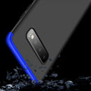 GKK Three Stage Splicing Full Coverage PC Case for Galaxy S10 (Black Blue)