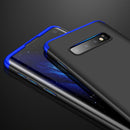 GKK Three Stage Splicing Full Coverage PC Case for Galaxy S10 (Black Blue)