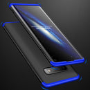 GKK Three Stage Splicing Full Coverage PC Case for Galaxy S10 (Black Blue)