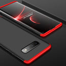 GKK Three Stage Splicing Full Coverage PC Case for Galaxy S10 (Black Red)