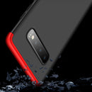 GKK Three Stage Splicing Full Coverage PC Case for Galaxy S10 (Black Red)