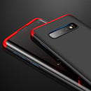 GKK Three Stage Splicing Full Coverage PC Case for Galaxy S10 (Black Red)