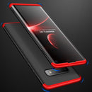 GKK Three Stage Splicing Full Coverage PC Case for Galaxy S10 (Black Red)
