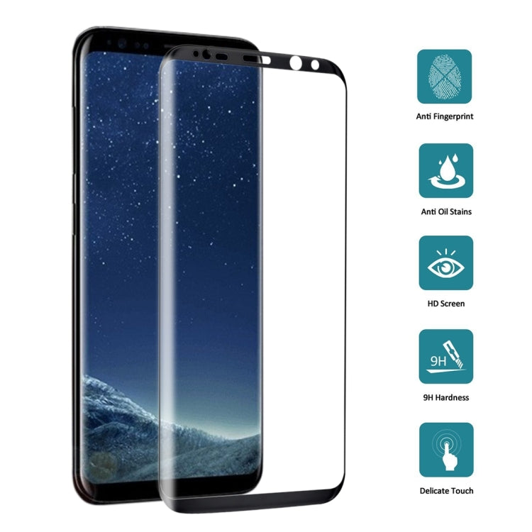 Full Screen Edge Glue Tempered Glass Screen Protector For Galaxy S8+ / G955(Black)