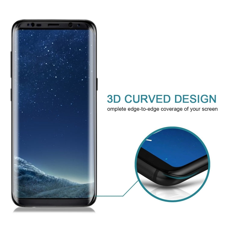 Full Screen Edge Glue Tempered Glass Screen Protector For Galaxy S8+ / G955(Black)