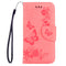 For Galaxy A3 (2017) / A320 Butterflies Embossing Horizontal Flip Leather Case with Holder & Card Slots & Wallet & Lanyard (Pink)