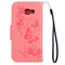 For Galaxy A3 (2017) / A320 Butterflies Embossing Horizontal Flip Leather Case with Holder & Card Slots & Wallet & Lanyard (Pink)