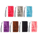 For Galaxy A3 (2017) / A320 Butterflies Embossing Horizontal Flip Leather Case with Holder & Card Slots & Wallet & Lanyard (Grey)
