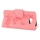 For Galaxy A5 (2017) / A520 Butterflies Embossing Horizontal Flip Leather Case with Holder & Card Slots & Wallet & Lanyard (Pink)
