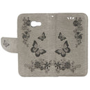 For Galaxy A5 (2017) / A520 Butterflies Embossing Horizontal Flip Leather Case with Holder & Card Slots & Wallet & Lanyard (Grey)