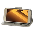 For Galaxy A5 (2017) / A520 Butterflies Embossing Horizontal Flip Leather Case with Holder & Card Slots & Wallet & Lanyard (Grey)