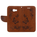For Galaxy A5 (2017) / A520 Butterflies Embossing Horizontal Flip Leather Case with Holder & Card Slots & Wallet & Lanyard (Brown)