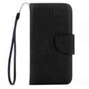 For Galaxy A7 (2017) / A720 Butterflies Embossing Horizontal Flip Leather Case with Holder & Card Slots & Wallet & Lanyard (Black)