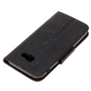 For Galaxy A7 (2017) / A720 Butterflies Embossing Horizontal Flip Leather Case with Holder & Card Slots & Wallet & Lanyard (Black)