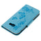 For Galaxy A7 (2017) / A720 Butterflies Embossing Horizontal Flip Leather Case with Holder & Card Slots & Wallet & Lanyard (Blue)