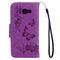 For Galaxy A7 (2017) / A720 Butterflies Embossing Horizontal Flip Leather Case with Holder & Card Slots & Wallet & Lanyard (Purple)