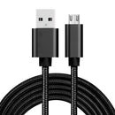 2m 3A Woven Style Metal Head Micro USB to USB Data / Charger Cable, For Galaxy S6 / S6 edge / S6 edge+ / Note 5 Edge, HTC, Sony, Length: 2m(Black)