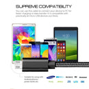 2m 3A Woven Style Metal Head Micro USB to USB Data / Charger Cable, For Galaxy S6 / S6 edge / S6 edge+ / Note 5 Edge, HTC, Sony, Length: 2m(Black)