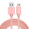 2m 3A Woven Style Metal Head Micro USB to USB Data / Charger Cable, For Samsung / Huawei / Xiaomi / Meizu / LG / HTC and Other Smartphones(Rose Gold)