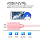 2m 3A Woven Style Metal Head Micro USB to USB Data / Charger Cable, For Samsung / Huawei / Xiaomi / Meizu / LG / HTC and Other Smartphones(Rose Gold)