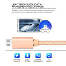 3A Woven Style Metal Head Micro USB to USB Data / Charger Cable, Cable Length: 3m(Gold)