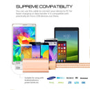 3A Woven Style Metal Head Micro USB to USB Data / Charger Cable, Cable Length: 3m(Gold)